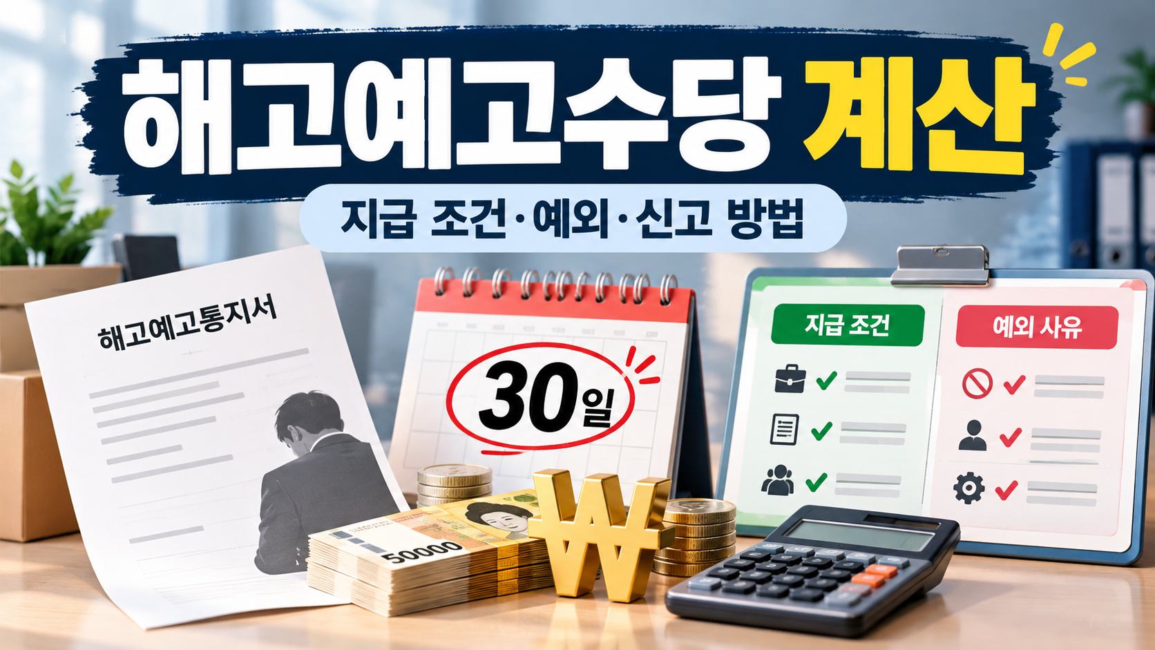 해고예고수당 계산: 30일 예고, 지급 조건과 예외 안내