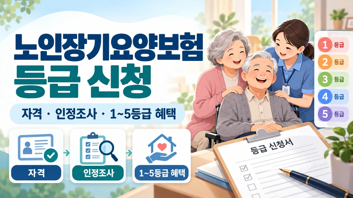 노인장기요양보험 등급 신청: 자격, 인정조사, 1~5등급 혜택 안내