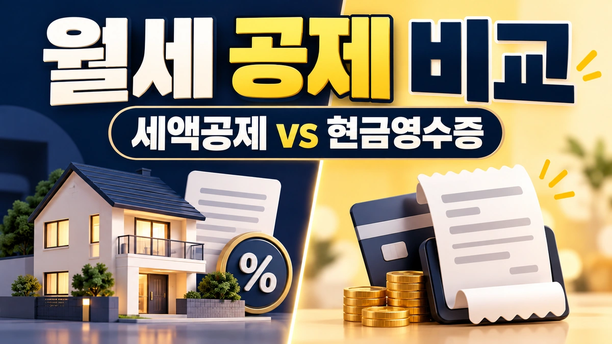 2026년 월세 세액공제와 현금영수증 소득공제 비교 대표이미지